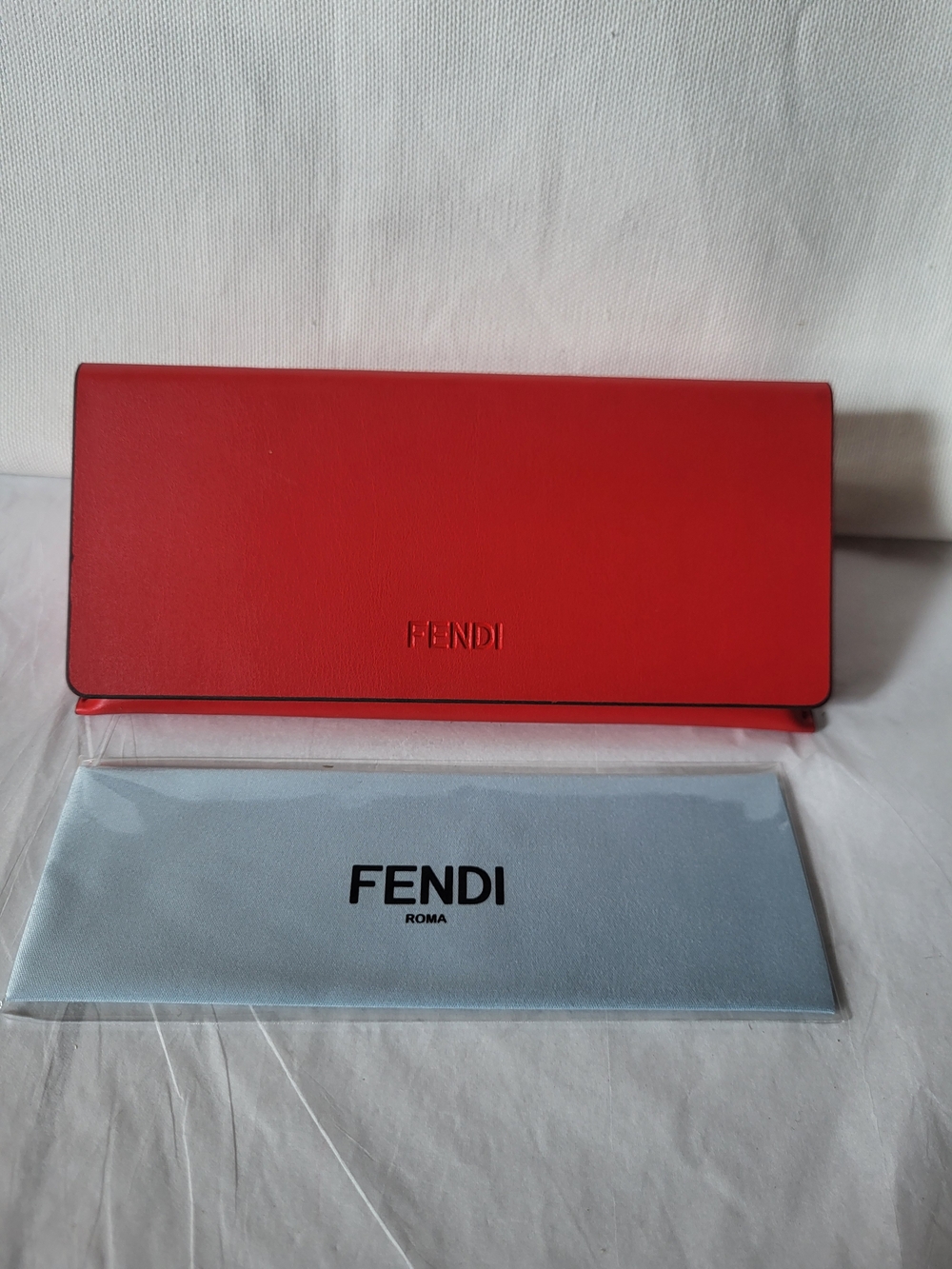 Fendi Red Leather Sunglasses Case. #Fend002